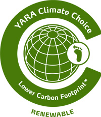Yara Climate Choice Renewable-based Lower Carbon stamp